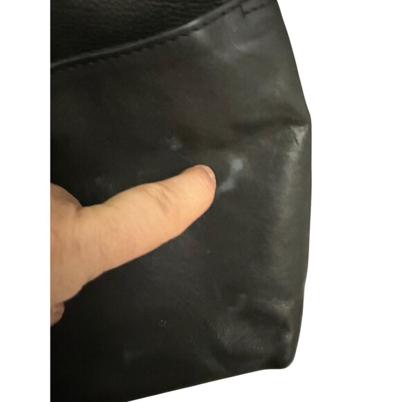 Great American Leatherworks Leather Crossbody Shoulder Bag Front Flap Women Bla - Picture 7 of 11